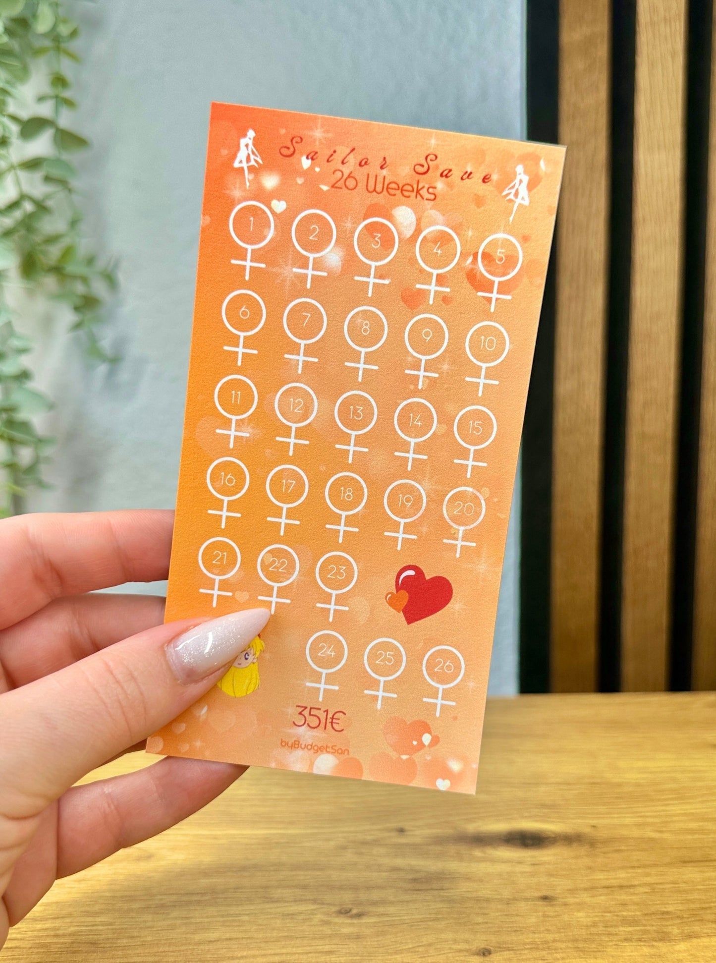 Sailor Save Venus 26 Weeks Savings Challenge I A6 size