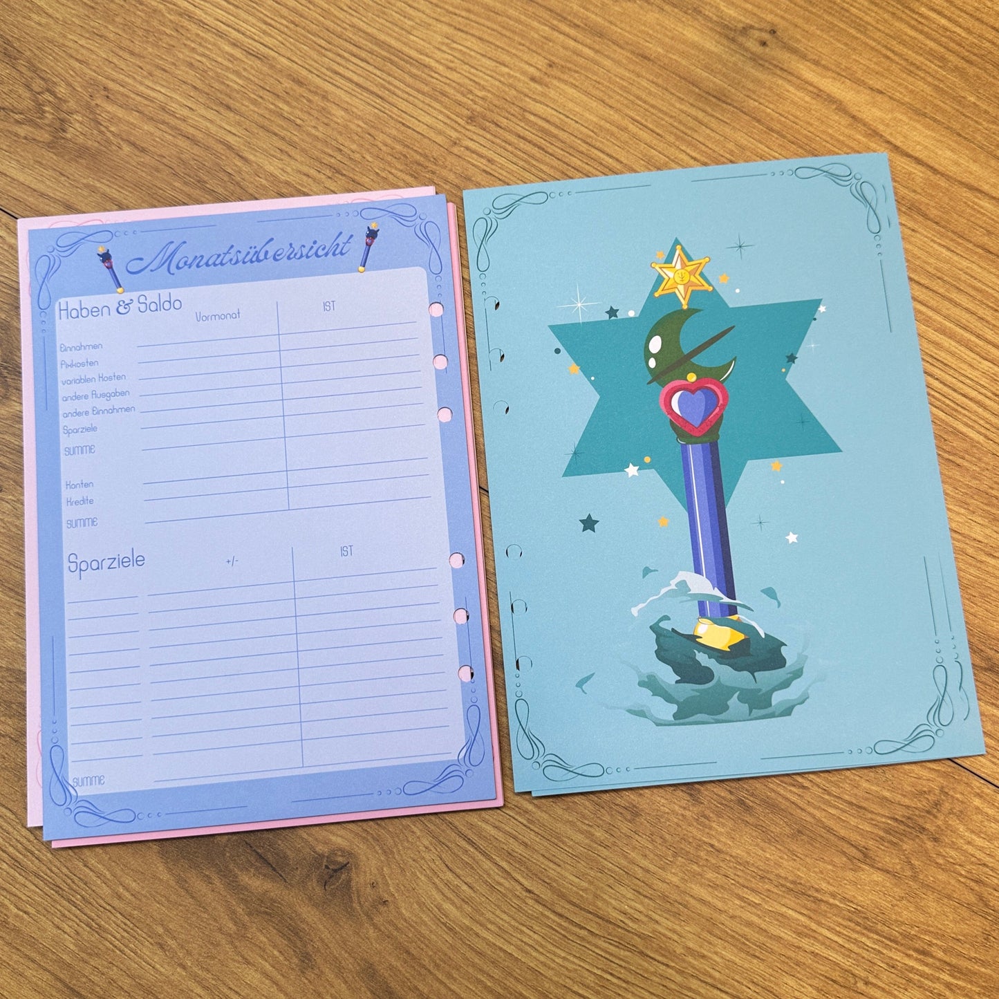 Sailor Moon Budget Planer I A5 Einlagen I 6fach gelocht