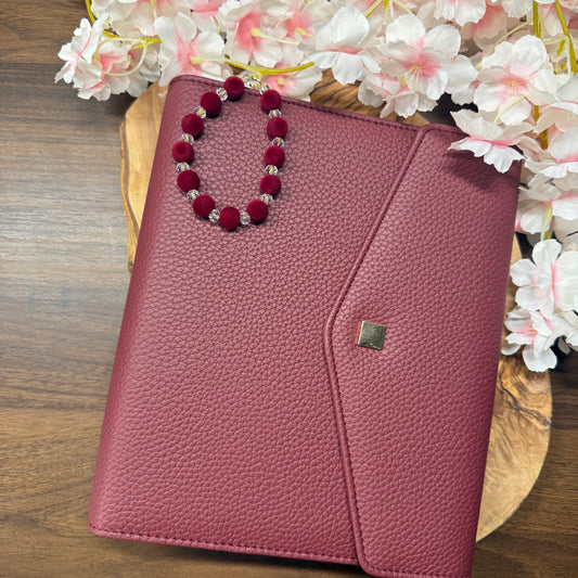 RED Edition Samt Anhänger - HANDMADE