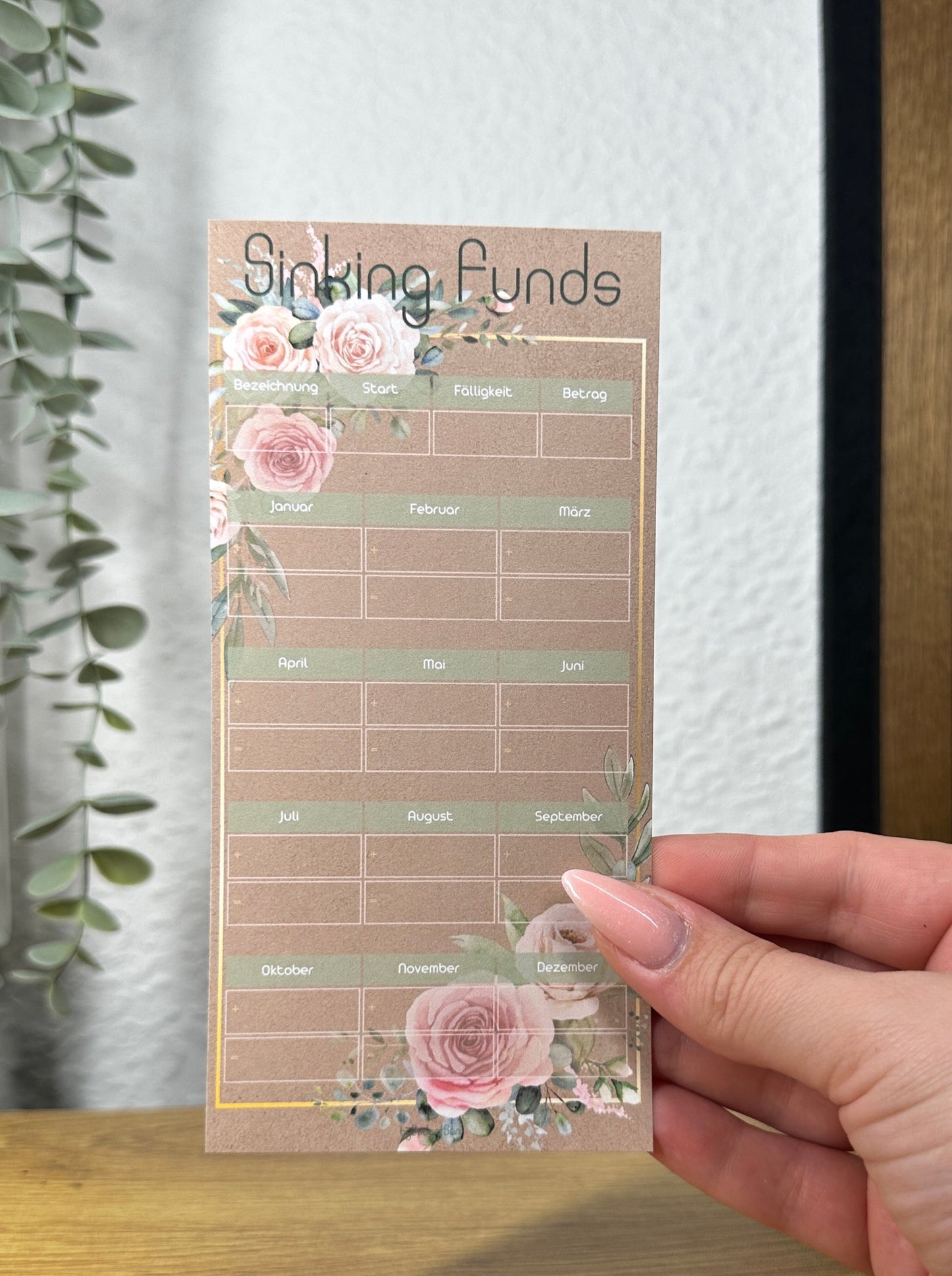 Sinking Funds - Kraft Paper Design - Zipperless Envelope I Envelopes A6 A5
