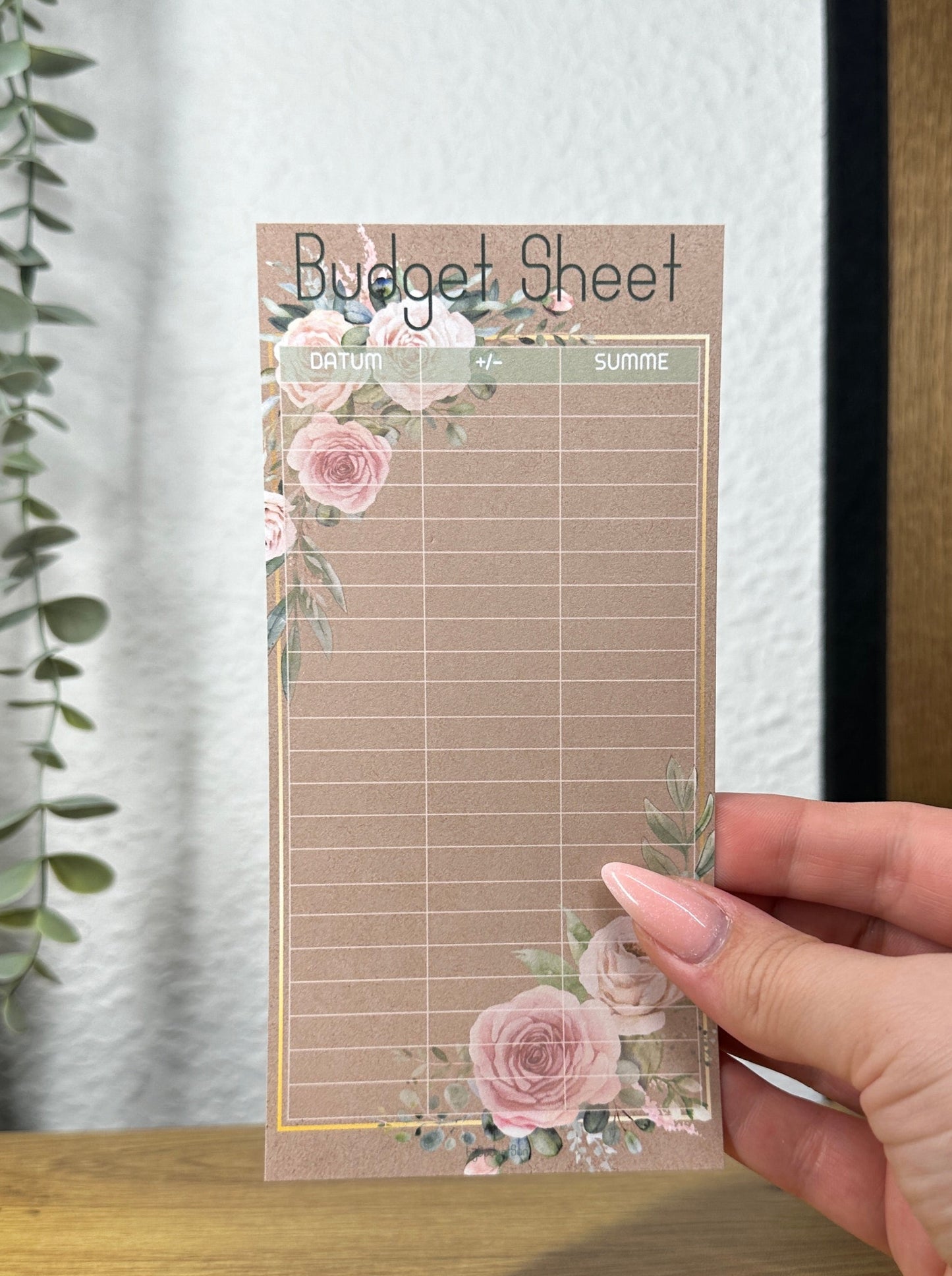 Budget Sheets - Kraft Paper Design - Zipperless Envelope I Envelopes A6 A5