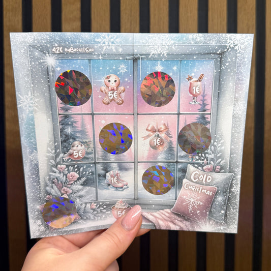 Cold / Cozy Christmas double challenge I folding card