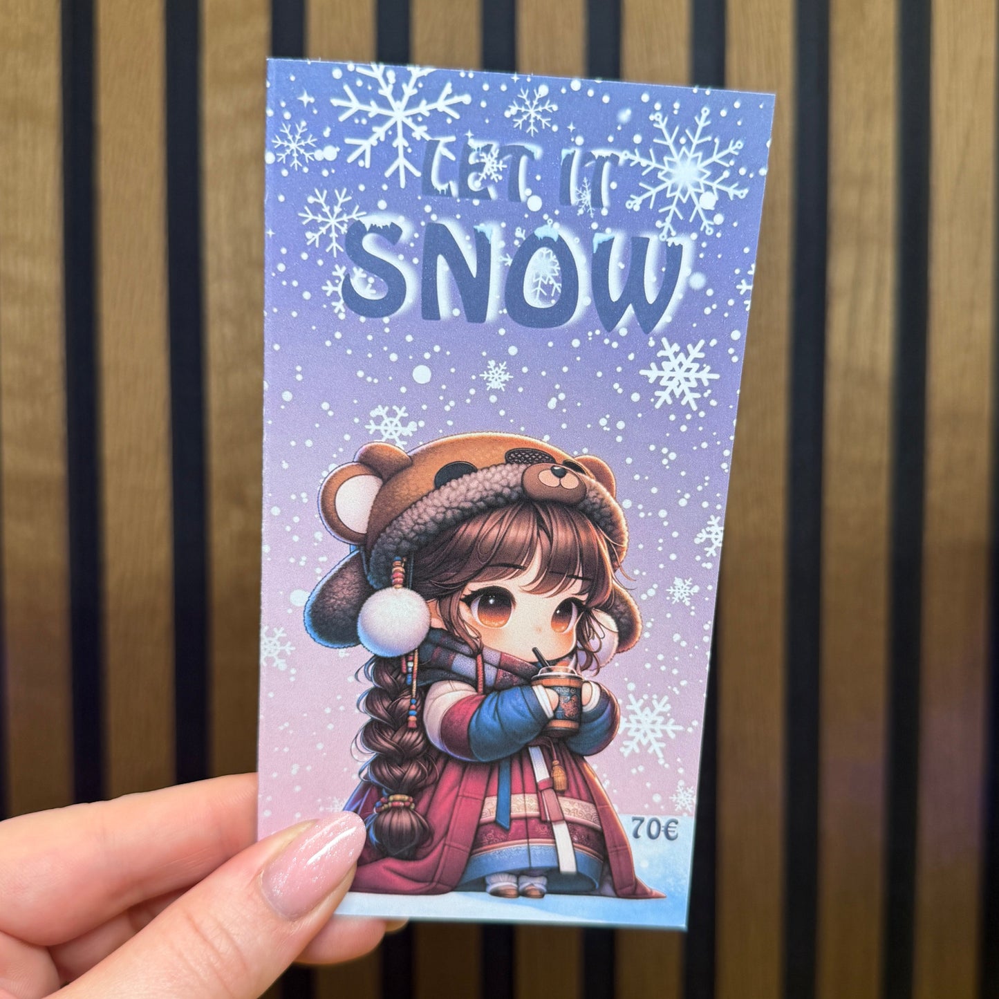 Let it Snow Chibi I folding card