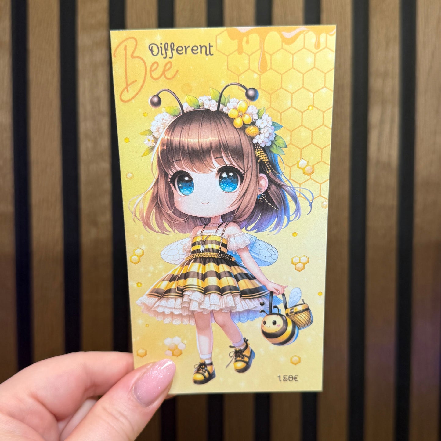Bee different Chibi Girl I folding card