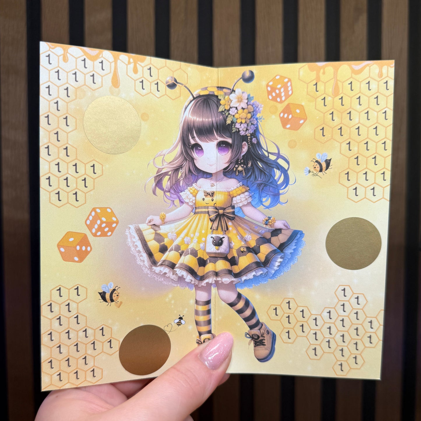 Bee different Chibi Girl I folding card