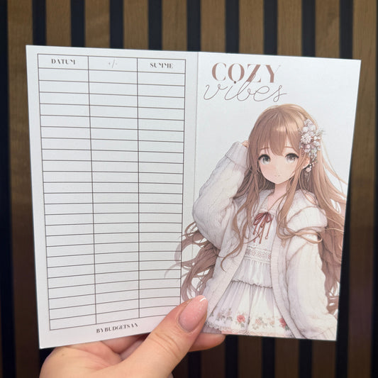 Cozy Vibes Anime Girl I folded card