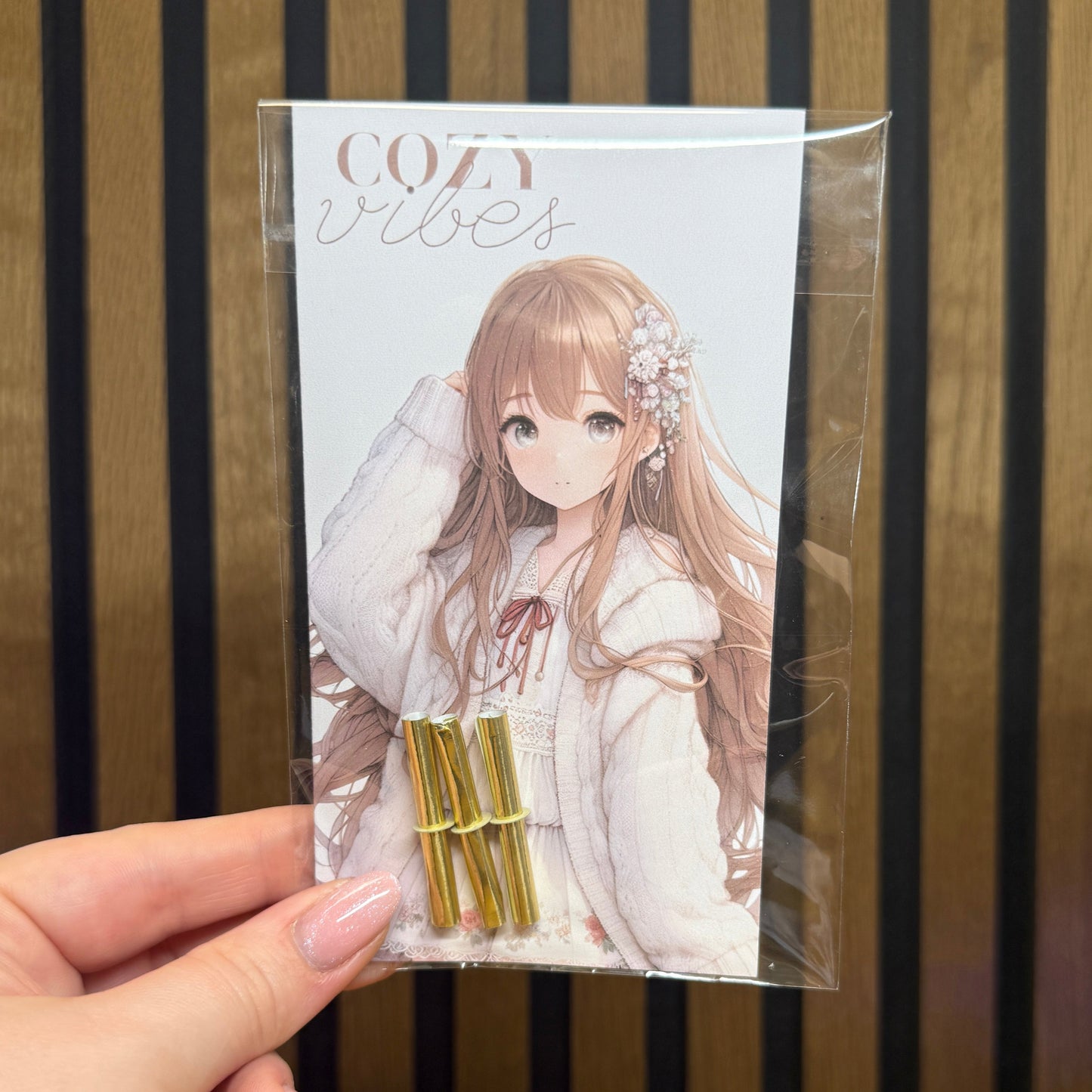 Cozy Vibes Anime Girl I folded card
