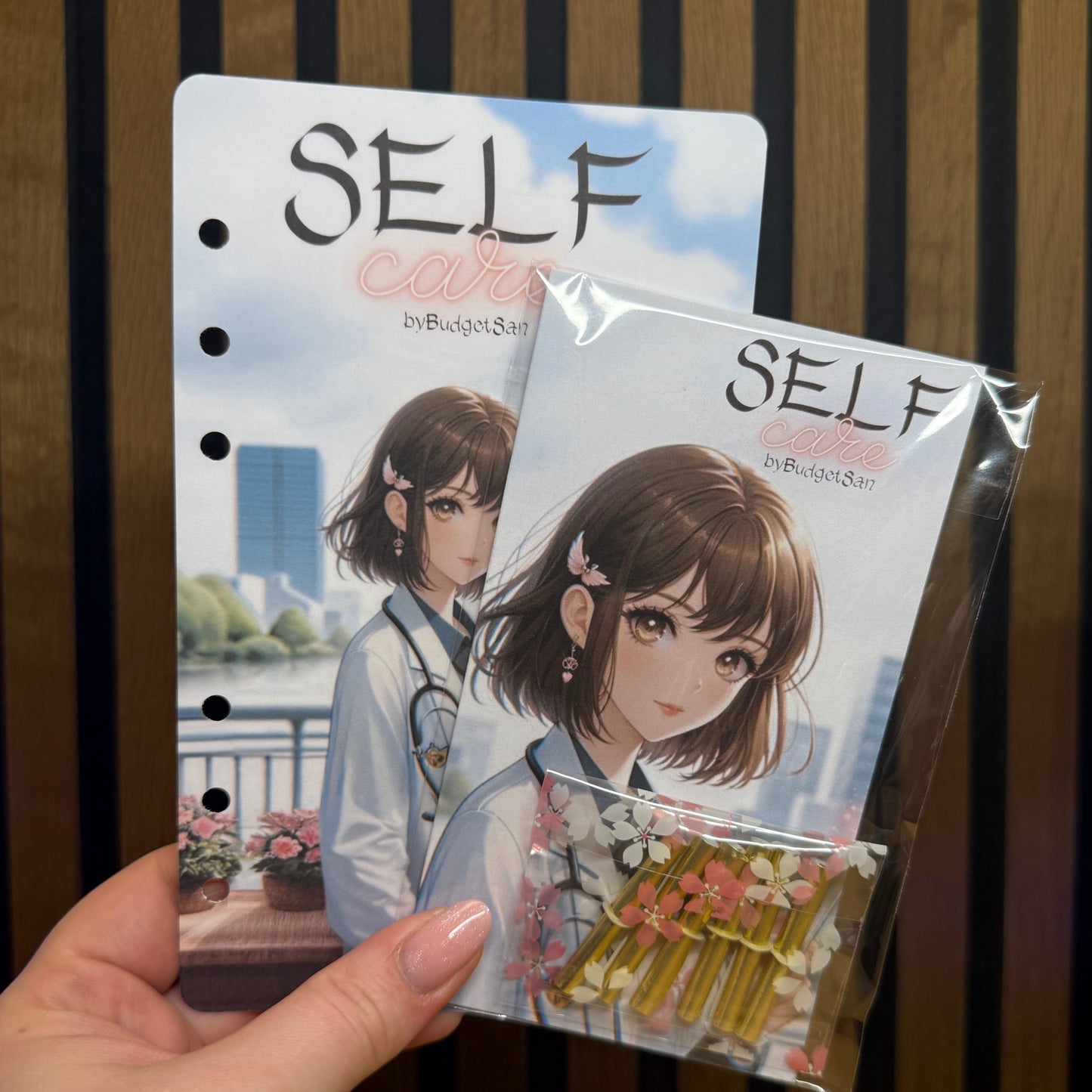 Self Care Anime Girl I folding card (copy)