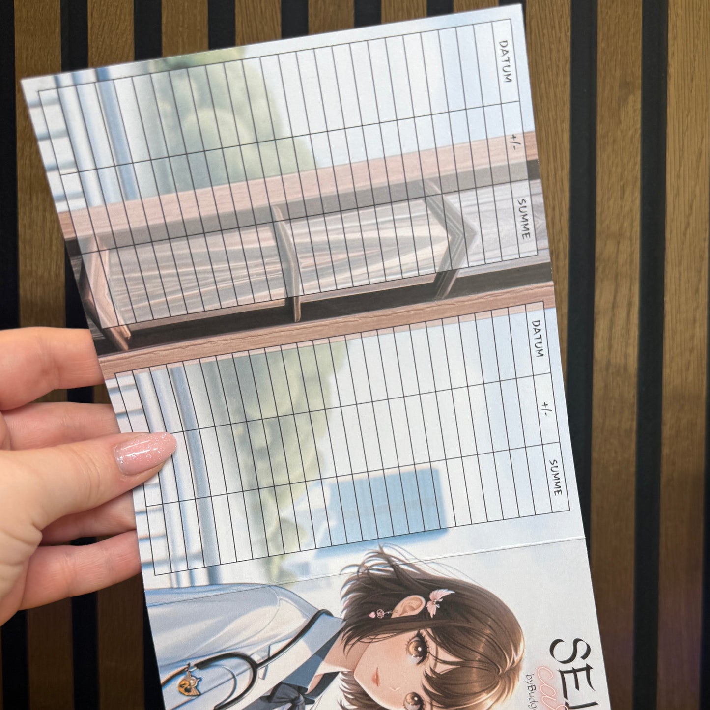 Self Care Anime Girl I folding card (copy)