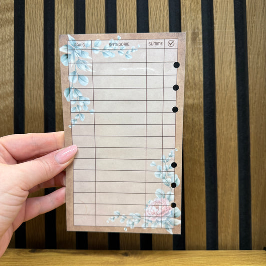 Checkliste Fixkosten I Sinking Funds I A6