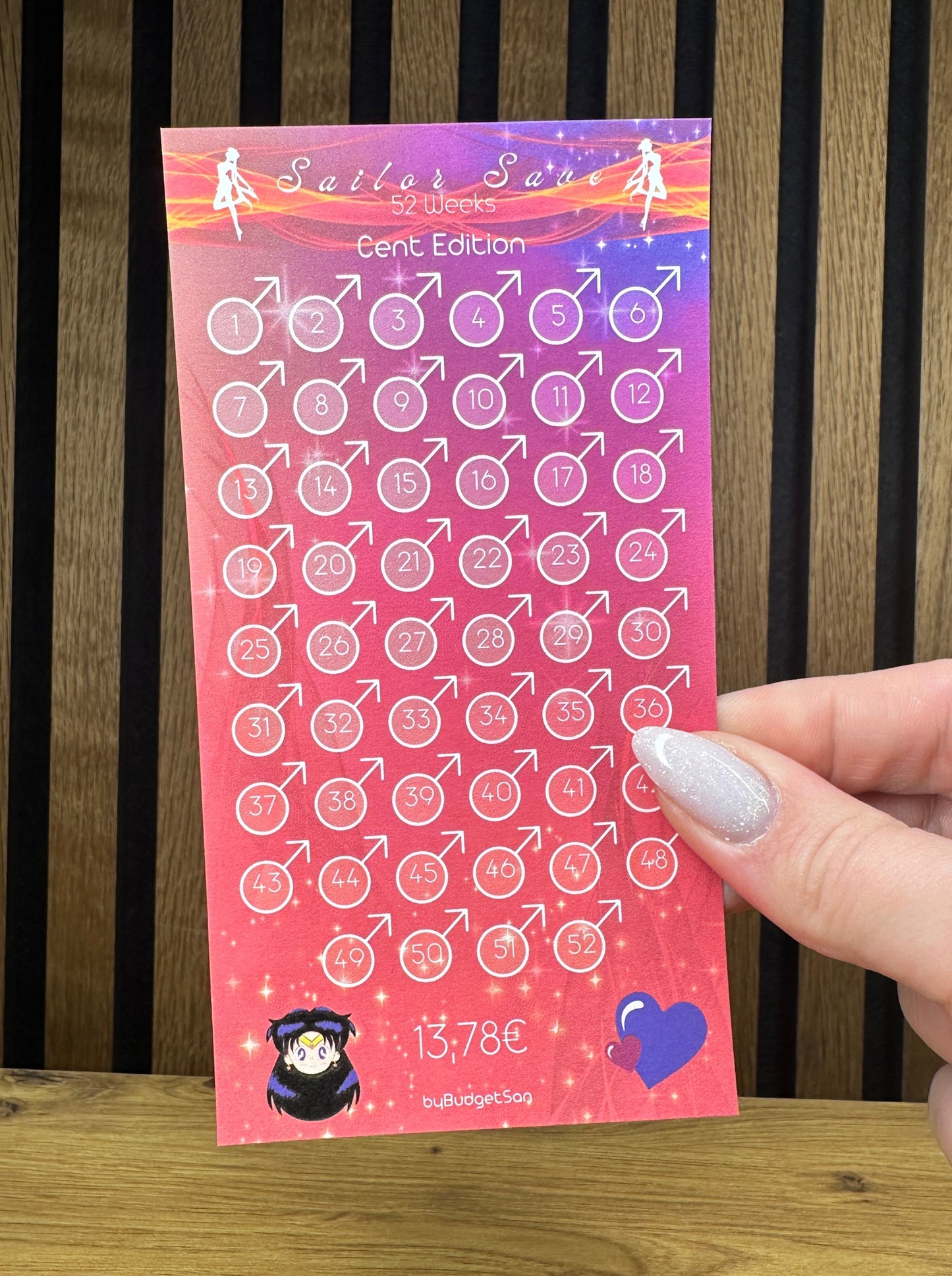 Sailor Save 52 Weeks CENT EDITION Challenge I A6 size