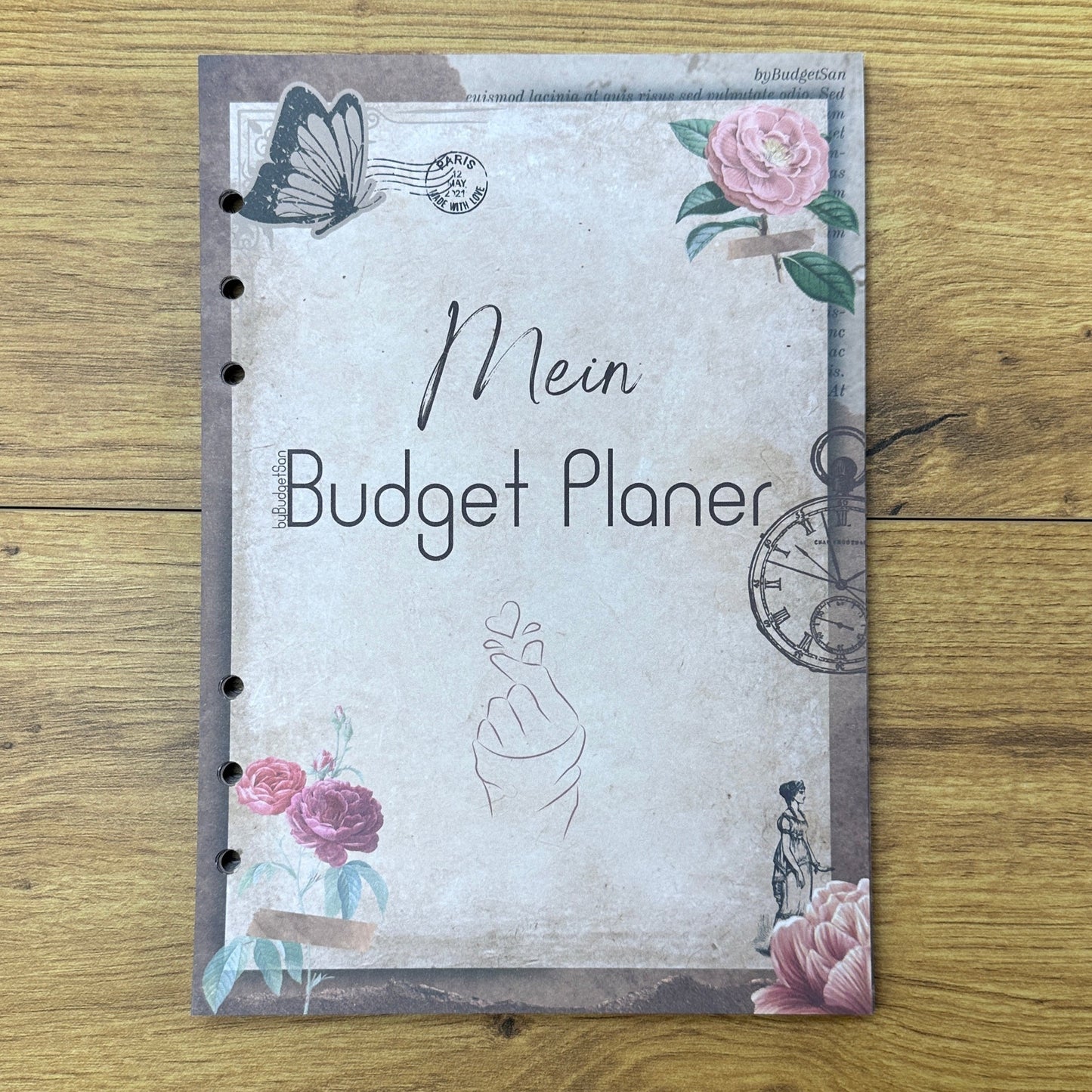 Budget planner in scrapbook design I A5 inserts I 6-hole punched