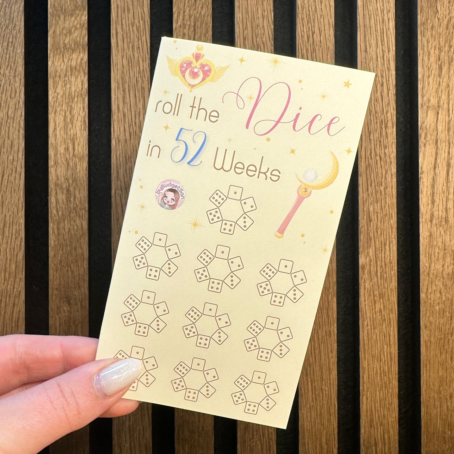 roll the Dice in 52 Weeks I Sailor Moon Klappkarte I A6 Größe