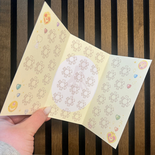 roll the Dice in 52 Weeks I Sailor Moon Klappkarte I A6 Größe