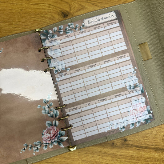 Schuldentracker I A5 Einlagen I 6fach gelocht