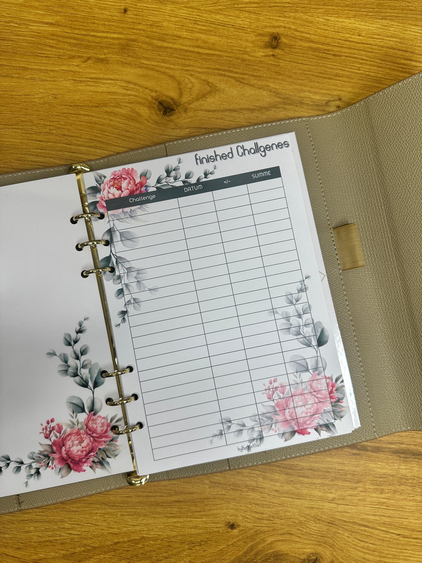 finished Challenges I A5 insert I 6-hole punched
