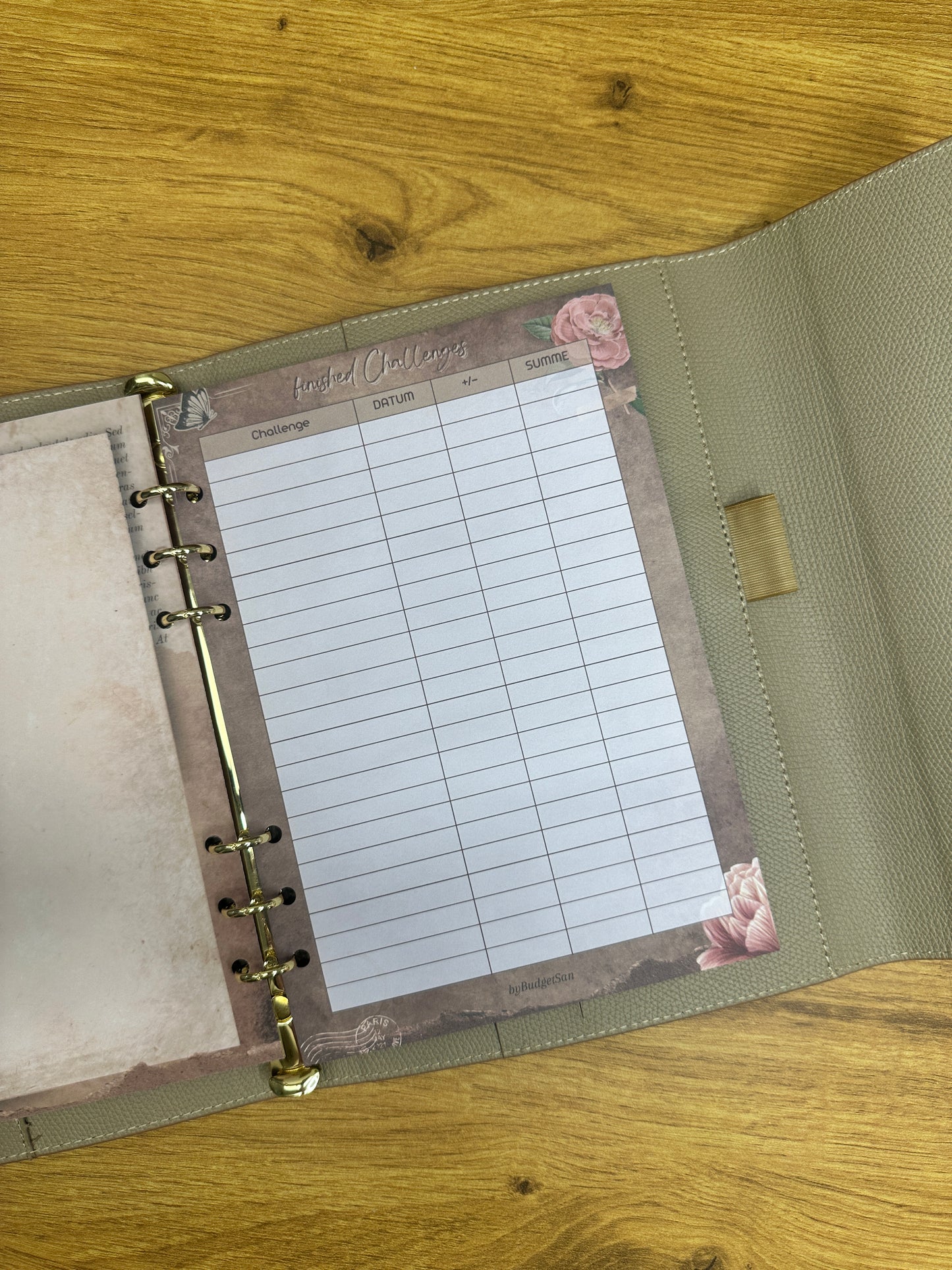 finished Challenges I A5 insert I 6-hole punched