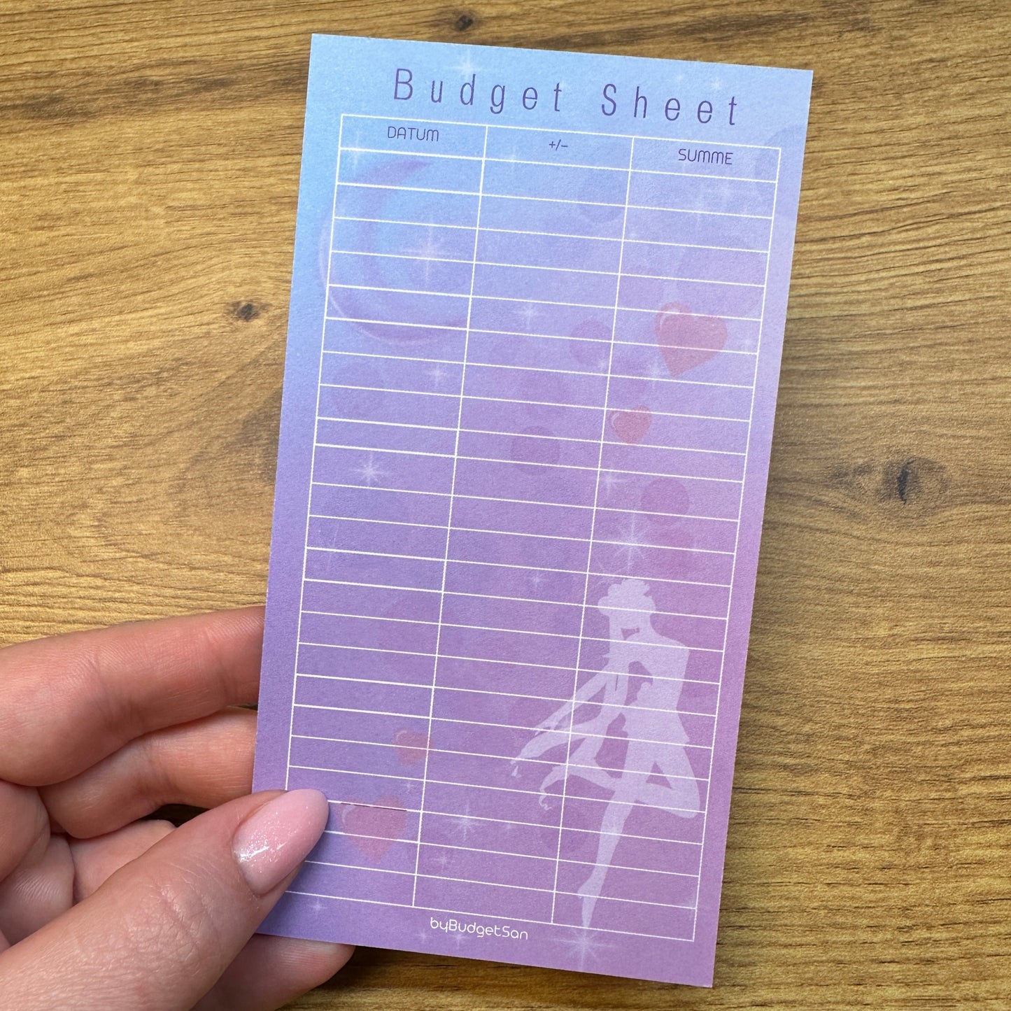 Sailor Moon Budget Sheets I A6 size