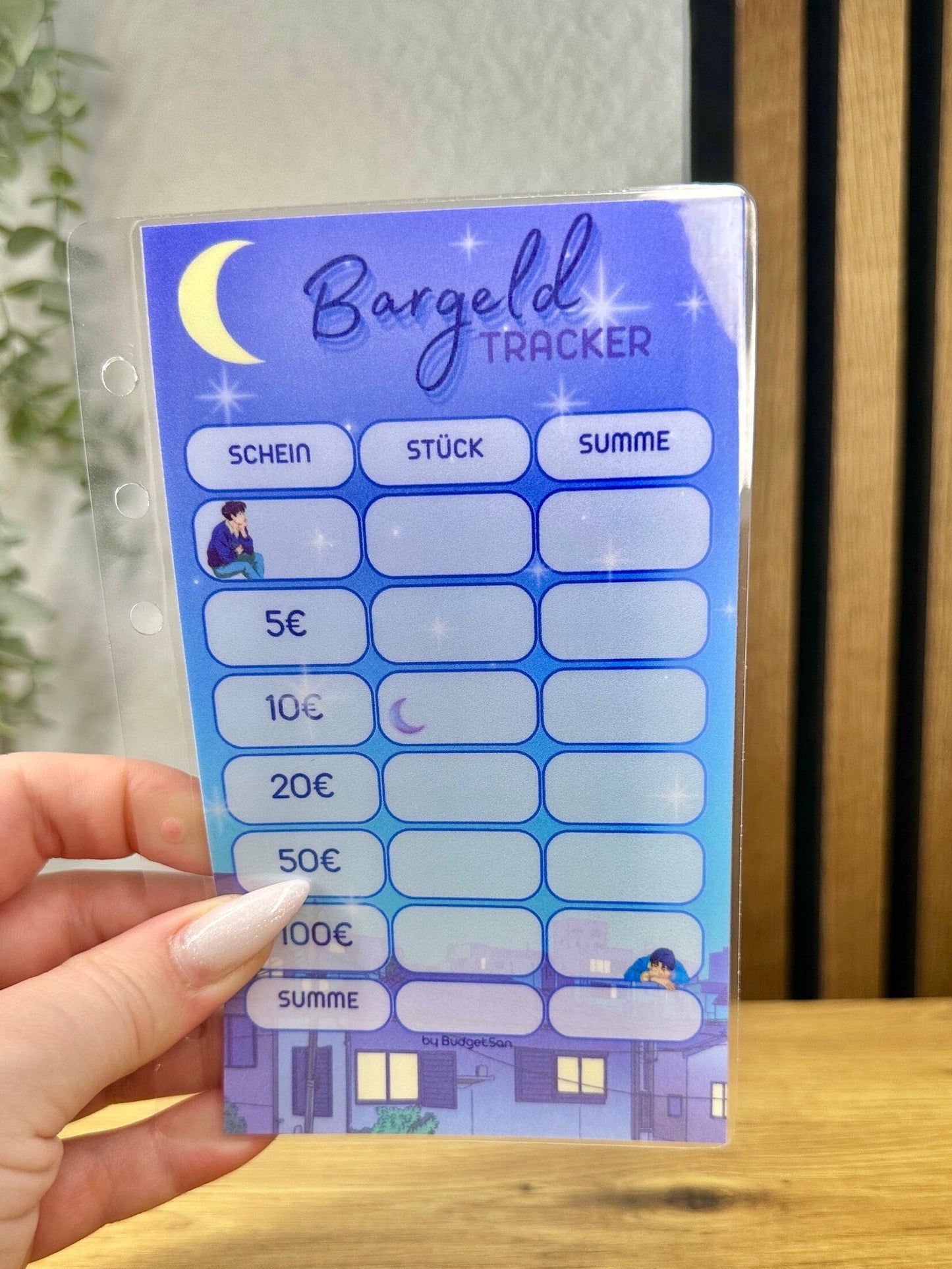 Cash Tracker, Laminated, Chibi | Anime | Sakura