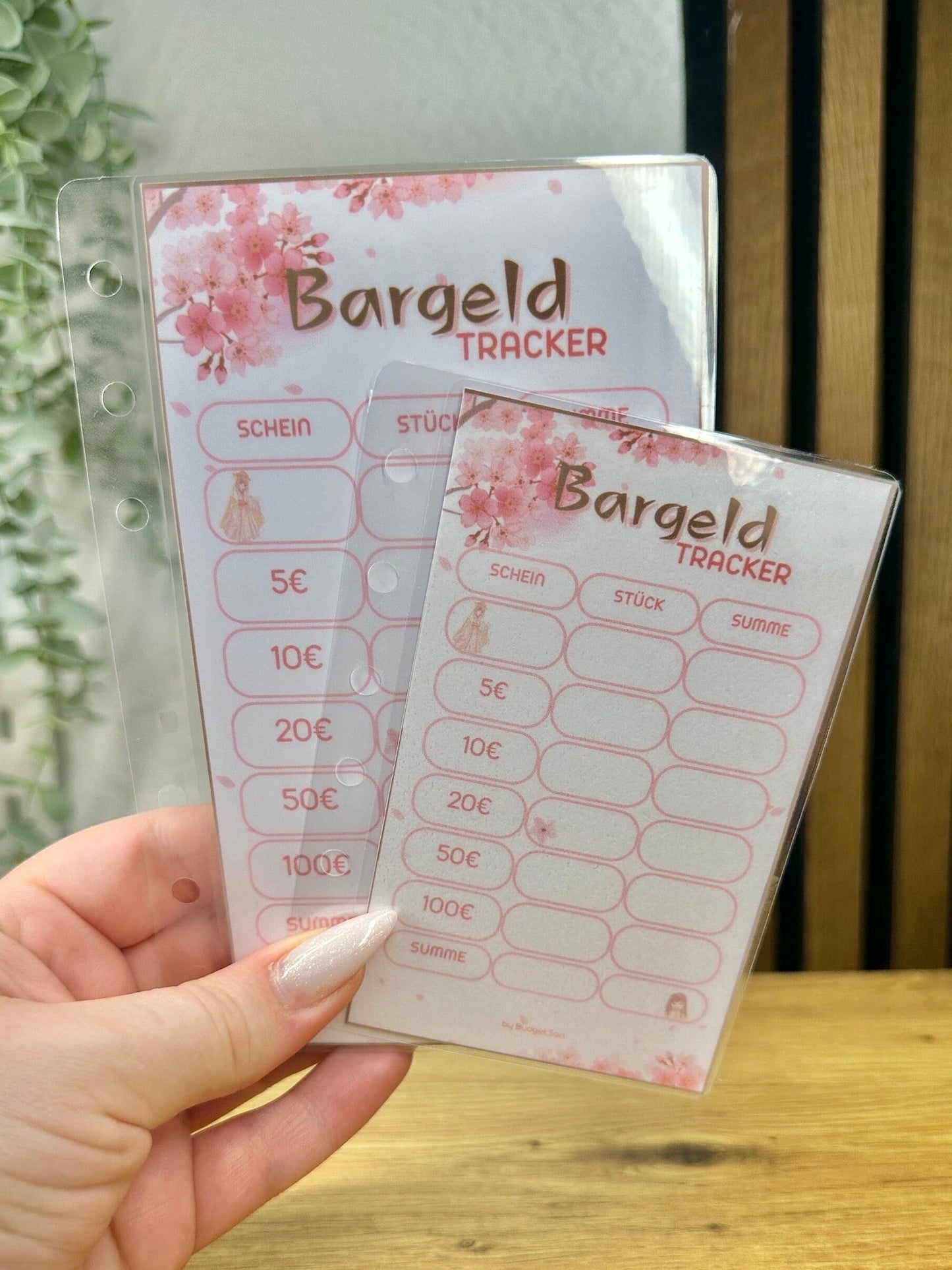 Cash Tracker, Laminated, Chibi | Anime | Sakura