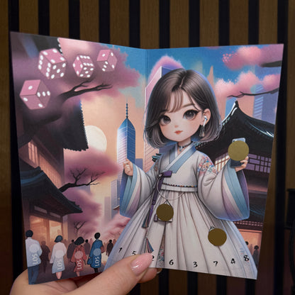 Culture up to Date Chibi Girl I folding card